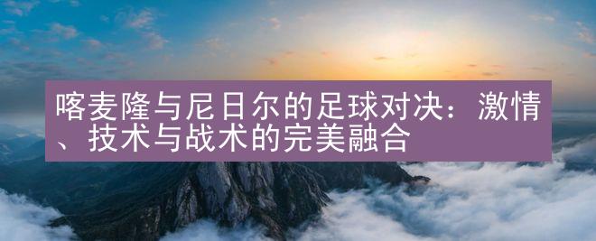 喀麦隆与尼日尔的足球对决：激情、技术与战术的完美融合