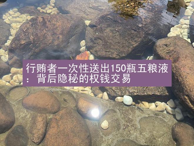 行贿者一次性送出150瓶五粮液：背后隐秘的权钱交易