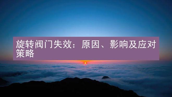 旋转阀门失效：原因、影响及应对策略